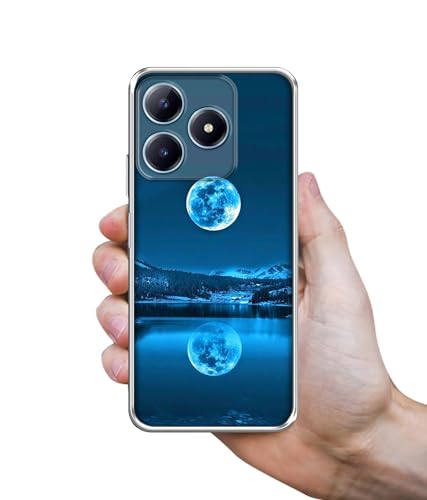 Image of Casotec Awesome Moon Design Printed Silicon Soft TPU Back Case Cover for Realme C63 4G / Narzo N63 4G