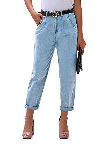 Utyful Women Boyfriend Jeans Loose Fit Mom Jeans High Waisted Stretchy Classic Balloon Denim Jeans