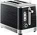 Russell Hobbs Inspire 2 Slice Toaster (Extra wide slots, High lift feature, 6 Browning levels, Frozen/Cancel/Reheat function with Blue LED illumination, 1050W, Black textured high gloss) 24371