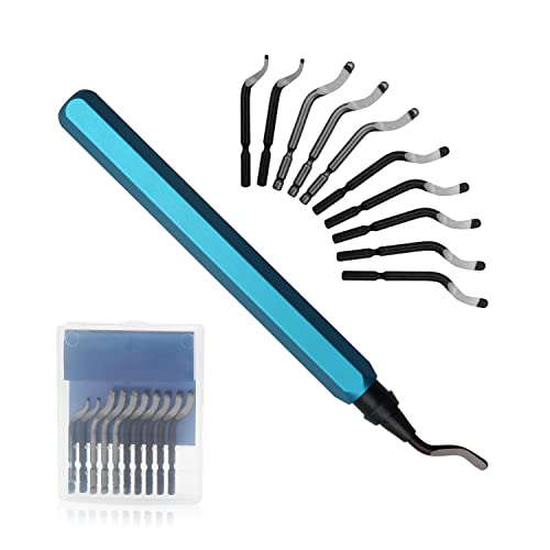 K di strumenti per sbavatura Utensile per sbavatura manuale per sbavatura con 10 lame di ricambio per lavori artistici in resina con stampa 3D  1420