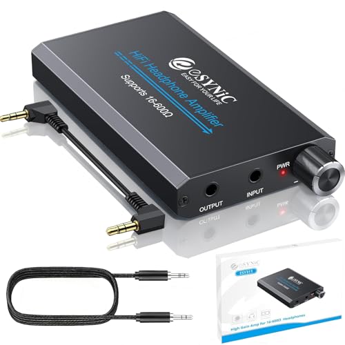 eSynic 16-600Ω Headphone Amplifier Portable - HiFi...