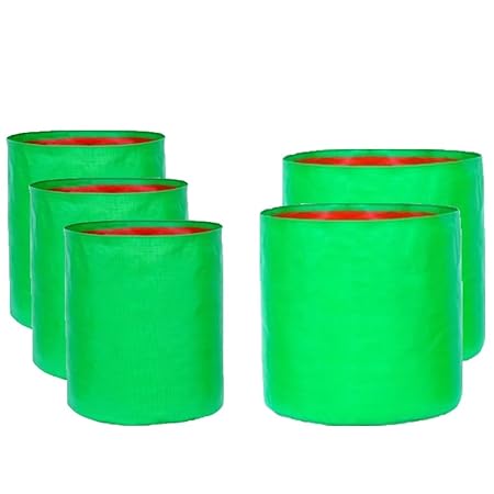 MASTER GREEN Terrace Gardening HDPE Grow Bag for Leafy Vegetable, Flower & Fruits (15