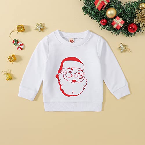 Moletom de manga comprida para meninos e crianças grandes e confortáveis com estampa de Papai Noel p