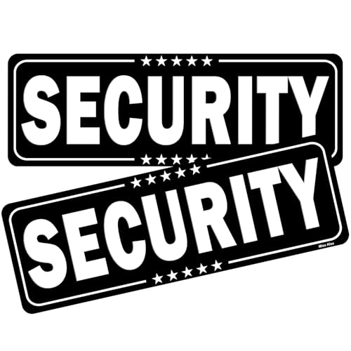 Image of Security Patrol Magnet for Car, Large Security Car Magnetic Signs, Reflective Vehicle Door Magnet for Professional Security Guard 11.8 inch * 3.9 inch (Black-Security-2 Pack)