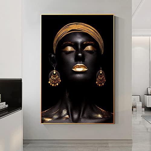 Pósteres e impresiones de mujer africana decorativos para pared de salón modernos 60x80