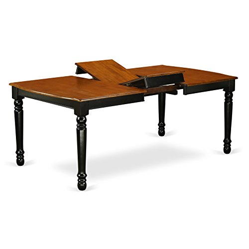 9 PC kitchen tables and chair set with one Dover dining table and 8 kitchen chairs in a Black and Cherry Finish