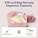 NCVI Baby Formula Dispenser On The Go, Formula Container To Go, Formula Holder for Travel, Outdoor Picnic with Baby Infant, Portable Container for Milk Powder, Snacks, Candy, Fruits (Pink)