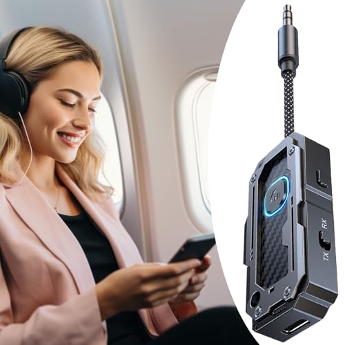 Hogvinnatil Adaptador de audio inalámbrico, receptor inalámbrico portátil para casa y coche | Dispositivo de audio multiusos para gimnasio y uso diario para todos - imagen 7