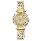 Damen-Armbanduhr, leger, Metall, analog, Quarzuhr, Uhr, Business, Datum, legere Uhr, Batterien, alle Größen, Gd1, One Size
