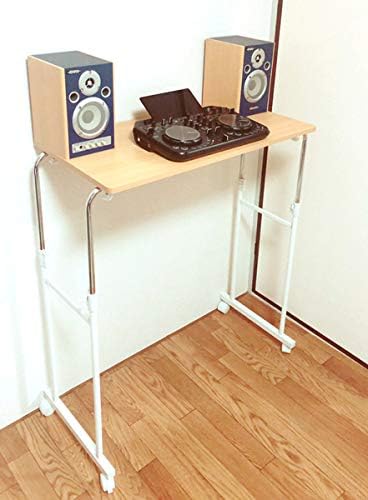 Amazon.co.jp: DJテーブル DJ dj テーブル 台 机 DJブース ブース PCDJ CDJ 専用 設営しやすい キャスター ...
