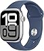 Produktbild Apple Watch Series 10 [GPS+ Cellular, 42mm] - Silber Aluminum Case with with Denim Blau Sport band, S/M (Generalüberholt)