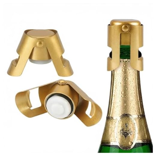2PCS Champagne Sealer Stopper, 2Pack Stainless Steel Sparkling Wine Bottle Plug Sealer Set with a Short Sealing Plug,Gifts Accessories for Champagne(Gold)
