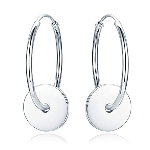 Boucles d'oreilles argent 925 double rondes pour femme élégante