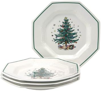 Nikko Ceramics Christmastime Dinner Plates, Set of 4
