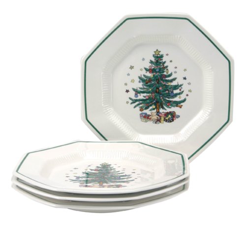 Nikko Ceramics Christmastime Dinner Plates, Set of 4