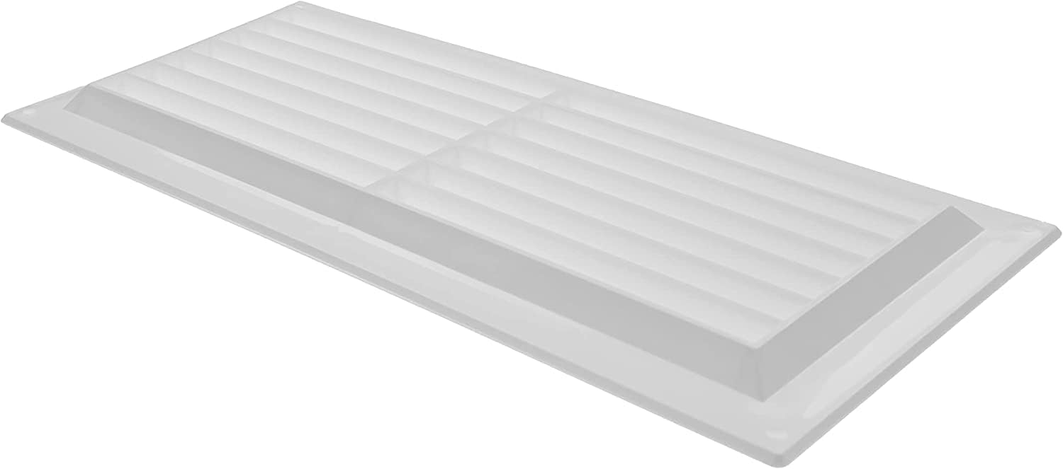Vent Systems 3" x 10" Inch (Opening Dimensions) White - Pack of 10 - Plastic Air Return Grill HVAC Vent Cover for Home Improvement Vent Duct Cover 5" x 12" Inch (Overall Dimensions)