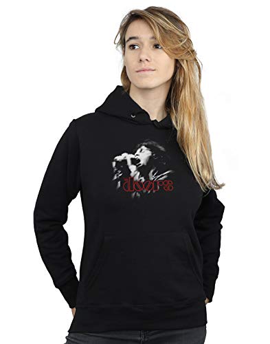 Absolute Cult The Doors Women's Jim Morrison Singing Hoodie Black Small