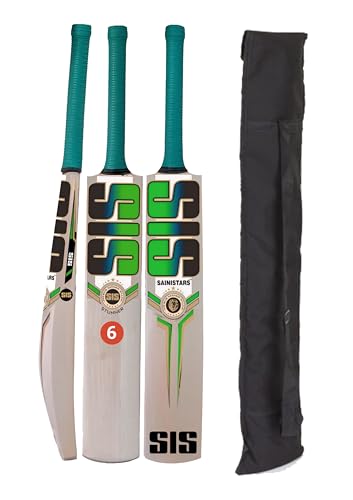 Image of Grand Edition Cricket Bat, Willow, Set of 1 Popular Willow Tennis Cricket Bat Suitable for Stree, Tournaments Practice Bat (Green, Size-06)