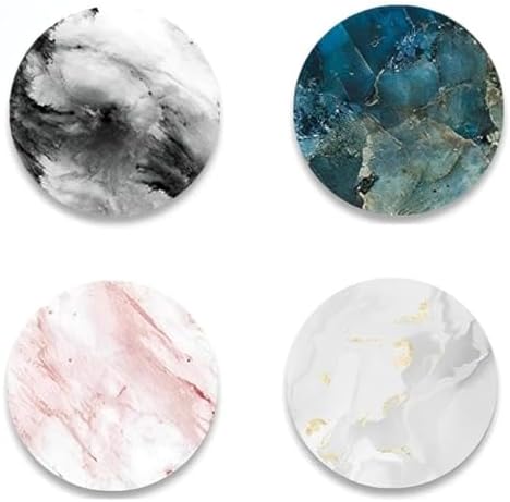 4 Pack Multi-Function Foldable Finger Cell Phone Stand Mount and Stand for Smartphones and Tablets Marble Pattern (Marble Pattern B) image 4