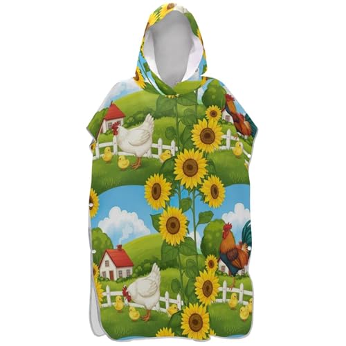 Poncho de surf homme grande taille serviette à capuche pour la plage - 2