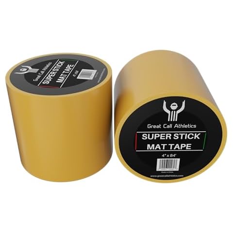 Great Call Athletics | Professional Super Stick Wrestling Mat Tape | 4" x 84' | Wrestling Gymnastics MMA Floor Clear Reusable (1) Cover