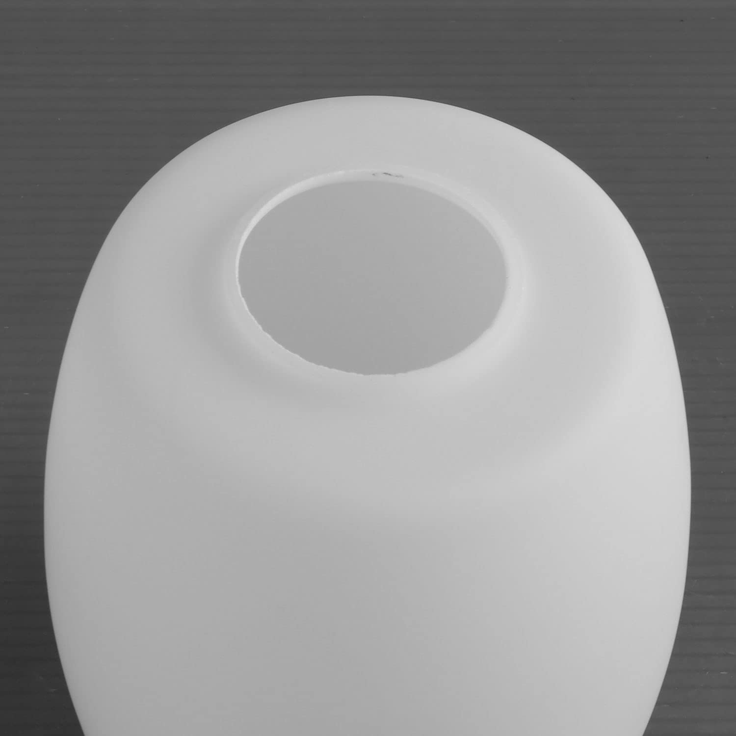 Paquete de 2 pantallas de vidrio para mini lámpara colgante, globo de vidrio blanco ópalo de repuesto para lámpara de araña, aplique de pared, adaptador de 1 5/8 pulgadas 7