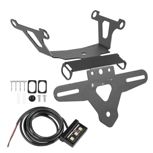 Support de plaque d'immatriculation moto noir et chrome premium pour XSR900