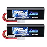 ゼエエ Zeee 2S リポバッテリー 4000mAh 7.4V 50C TAMIYAプラグ付き 大容量バッテリー ラジコン製品バッテリー RCカー用 RCトラック用など（2パック）