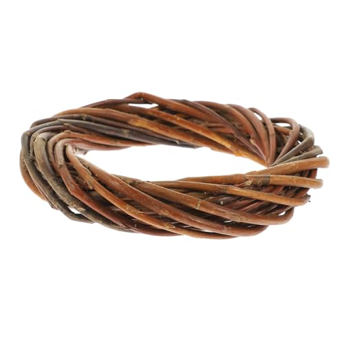 WEKADRIN Couronne Osier Naturel pour DIY Décoration Artisanale Anneau Rotin pour Personnalisées Fournitures Créatives pour Noël Mariage et Maison