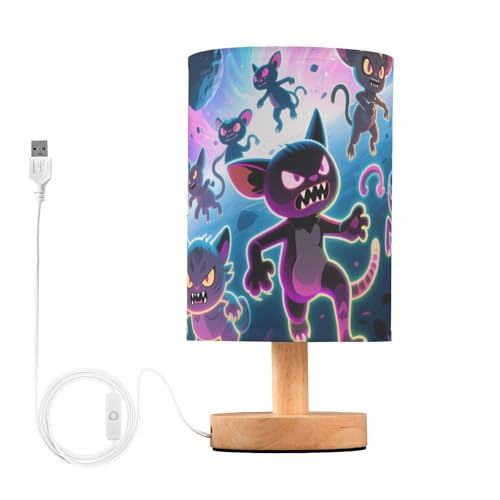 Lámpara de noche USB Fierce Kitten in Space para niños miniatura 1