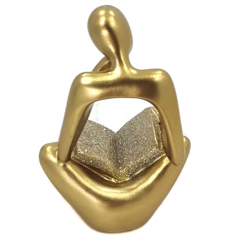 Leitor Estatueta Decorativa Leitura Abstrata Homem que Lê Decoração Ornamento Elegante Estátua Pensa