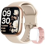 Smart Watch for Women Men Android & iPhone [2 Bands, 44mm case], Alexa Built-in, 1.83'' Smartwatch Make/Answer Call, HR SpO2 Sleep Stress Monitor Fitness Tracker, IP68 Waterproof Step Counter Watch