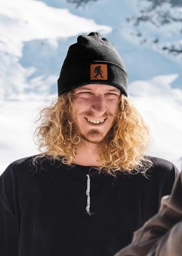 Image of Bigfoot Beanie for Men - Sasquatch Hat Winter Knit Cuffed Beanie for Women - Bigfoot Gifts for Christmas & New Year