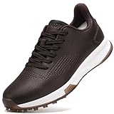 Tracción multifuncional: los zapatos de golf con púas tienen una tracción multifuncional para llevar su juego al siguiente nivel. El agarre multifuncional mejora la estabilidad y el rendimiento en cualquier campo de golf, lo que le permite maniobrar con confianza a través de una variedad de terrenos.