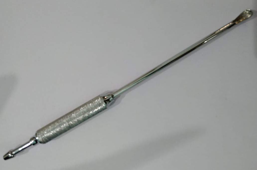BSIPL Uterine Flushing Curette Sharp 27cm Made Of Brass Pack Of 1 Piece