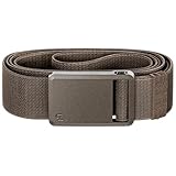 Groove Life Groove Belt Ultra Dark Earth – Stretchable Nylon Webbing with Magnetic Buckle – Adjustable EDC Belt for Construction, Work, Golf, Tactical, Outdoor, or Duty – Size Large (37-40")
