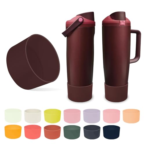 Kaitiaki Silicone Boot for Owala 30oz & 40oz FreeSip Sway Bottles & Tumblers - Non-Slip Scratch-Resistant Stability Enhancer Available in 12 Colors (Black Cherry)