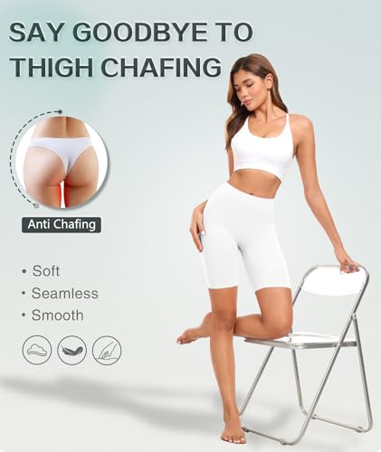 6 Pack Slip Shorts for Under Dress Anti Chafing Shorts Seamless Smooth Boyshorts Panties for Women2