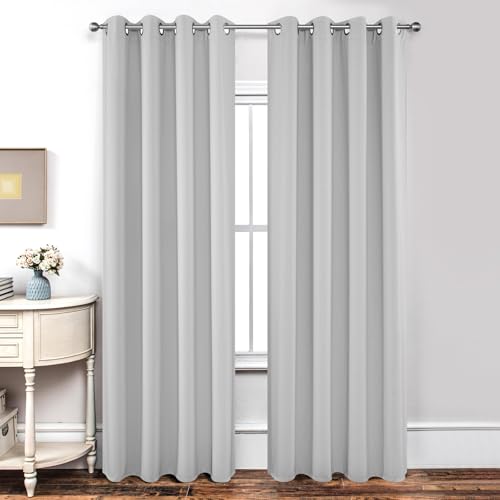 Joydeco Rideau Occultant 2 Pièces, Rideau Thermique Isolant Anti Chaleur Tenture Opaque à Oeillets Isolation Lumiere Anti UV Decoration Chambre Maison Salon Intérieurs