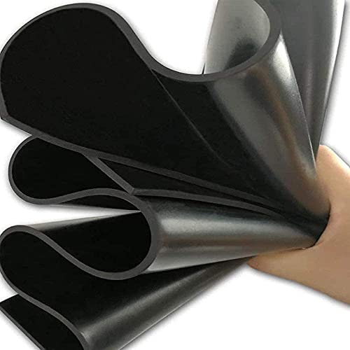 Nisorpa 100x300cm Gummimatte Meterware, 3mm Stärke Glatt Antirutschmatte Gummiplatte Bodenbelag Schutzmatte，Bautenschutzmatte, Gummi Antirutschmatte für Keller Garage Werkstatt Industrie