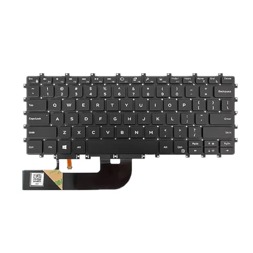 Clavier Dell Precision 5530 2in1 US de rechange QWERTY United States noir