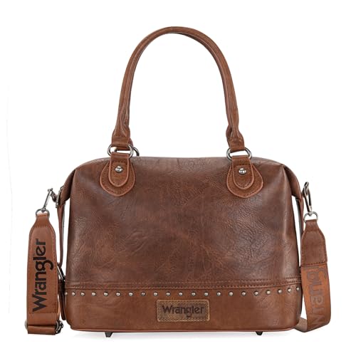 Wrangler Small Doctor Bag for Women Vintage Satchel Bag Western Handbags with Wide Strap