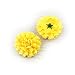 Flower Head in Bulk Wholesale for Crafts Silk Carnation Artificial Pompom Mini Hydrangea Party Home Wedding Decoration DIY Fake Wreaths Festival Decor 30pcs 5cm (Yellow)