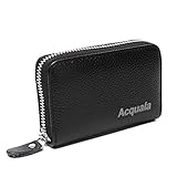 Credit Card Wallet,YOUNA RFID Blocking Genuine Leather Credit Card Holder for Women Black