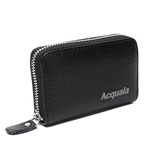 Credit Card Wallet,RFID Blocking Genuine Leather Credit Card Holder for Men Women Black