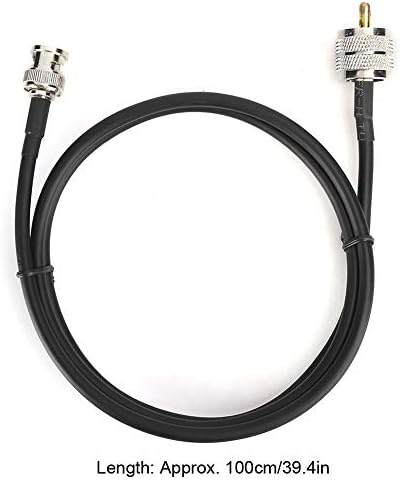 Hopcd UHF BNC Adapter Cable, 1M UHF Male PL259 to BNC Male Testing Cable Wire RF Coaxial Cable Adapter for Two-way Radios