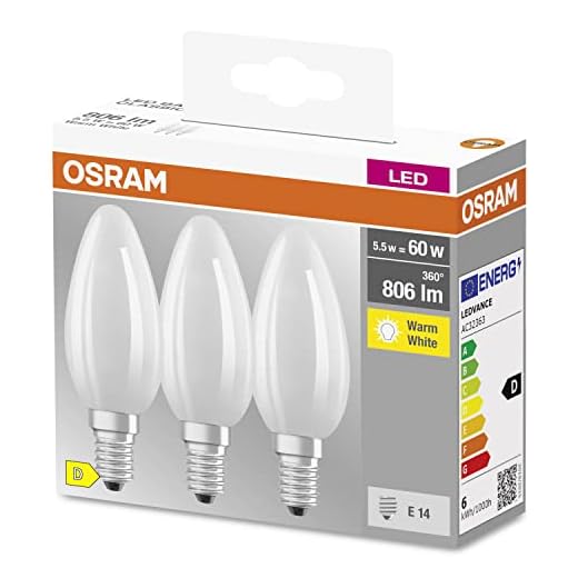 Osram Star Filament-Lampe für E14-Sockel, mattes Glas,Warmweiß (2700K), 806 Lumen, Ersatz für herkömmliche 60W-Leuchtmittel, nicht dimmbar, 3-er Pack