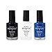 Produktbild Moyou Nails- Nagel Stempellack 3 Pack Nagellack  Schwarz, Weiß, und Blau, für wunderschöne Nagel Stempelmotive, Nageldesigns