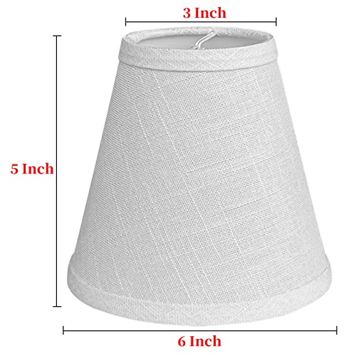 Double Mini Small White Barrel Lamp Shades Clip On Bulb, Tootoo Star Barrel Fabric Lampshade For Table Chandeliers Wall Floor Lamp Replacement, 3X6X5 Inch, Set Of 2 (White 2 Pcs Pack) #TOP1