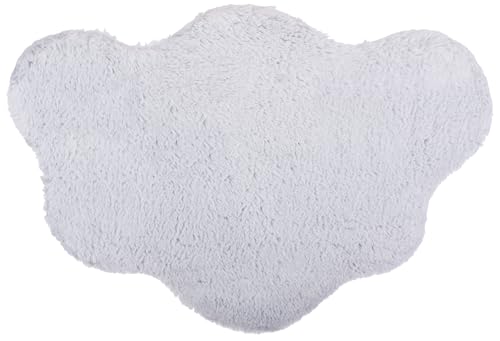 Brandsseller Alfombra con aspecto de piel de cordero, aprox. 60 x 90 cm, pelo sintético, color gris claro